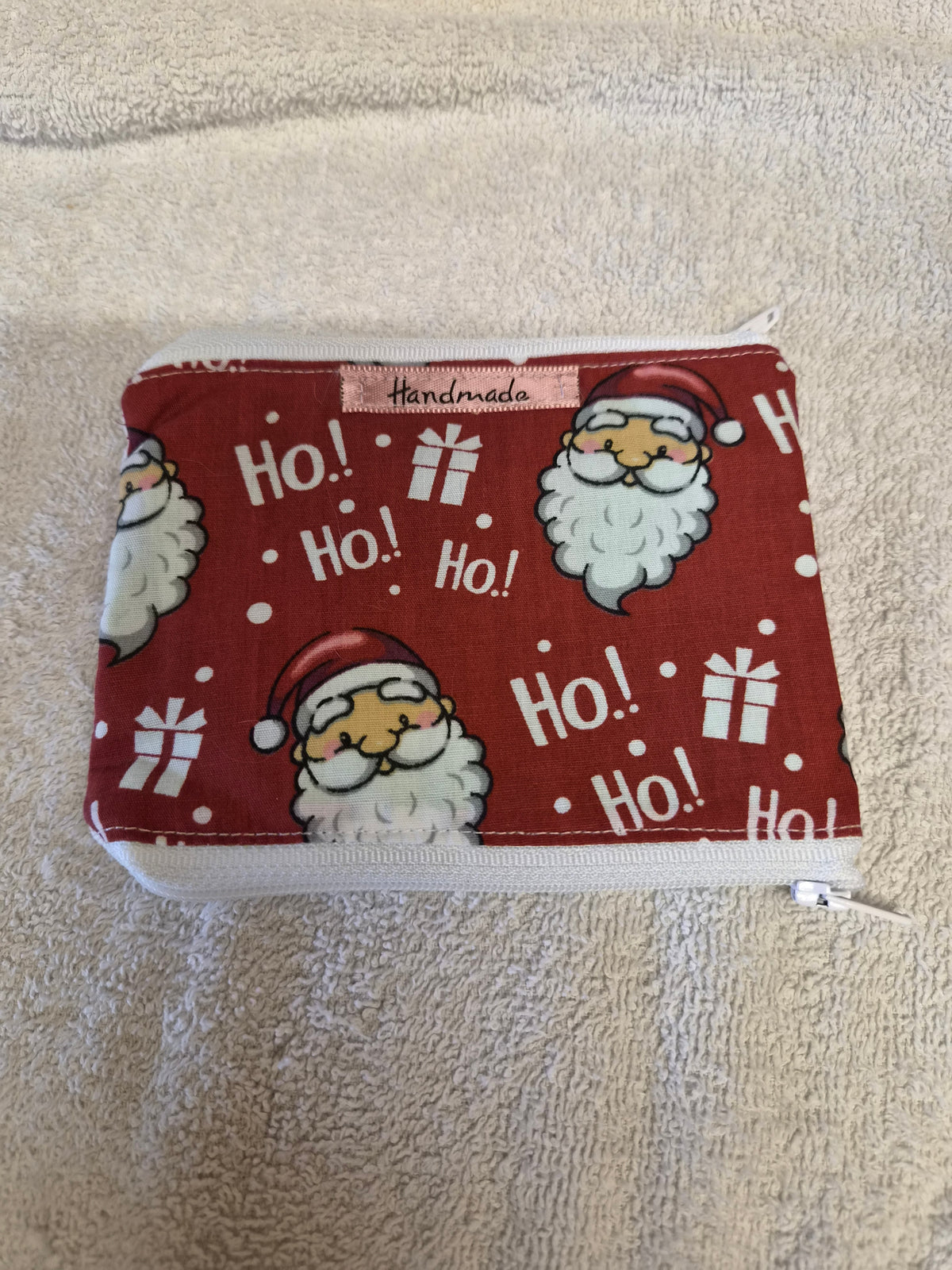 Santa Ho Ho Ho Double Zip Purse